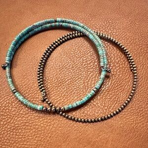 Turquoise and Navajo Pearls Choker Set